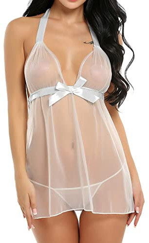 Sexy Dessous Damen Für Sex, Erotische Dessous Frau Sexy Set Damen Spitze Nachtwäsche Kleid Seide Dessous Nachthemd Unterwäsche mit Cup Dessous Schwarz Mit Spitze Sexy Damendessous Erotik Dessouse q106