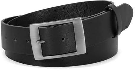 SUOSDEY Frauen Ledergürtel Damen Gürtel für Jeans Kleider Hosen mit klassischer Dornschließe,3.8cm Breite,Schwarz