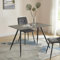 [en.casa] Table de Salle à Manger avec Plateau Rectangulaire Table à Manger Style Intemporel pour Salon Cuisine Bureau MDF Acier 120 x 70 x 75 cm Effet Béton Noir