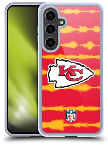 Head Case Designs Offizielle NFL Aquarell-Streifendruck Kansas City Chiefs Art Soft Gel Handyhülle Hülle kompatibel mit Samsung Galaxy S24+ 5G
