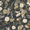 VaryFloral Wandtapete Tapeten Gold Rose 30.5cmx300cm Tapete Blumen Selbstklebende Tapete Dunkel Botanisch Selbstklebende Möbelfolie Blumentapete Vintage Wand Tapeten Zimmer Kabinett Schublade