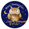 Eule Magnet rund rund mit Spruch Mein Seelentier Eule Lieblingstier Uhu Spirit Animal für den Nachtmensch Mann Nachteule