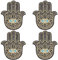 INFUNLY 4pcs Golden Hamsa Blue Eye Sequins Iron On Patches for Clothing Buddha's Hand Sequins Fabric Sew on Patches DIY Palm Eyes Ironing Patch Embroidered Applique for Clothing Hat Repair Decor