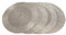 CB Home & Style Platzset mit Perlen rund 35 cm Tischset 4er Set Pack Glasperlen Deko Untersetzer (Silber)
