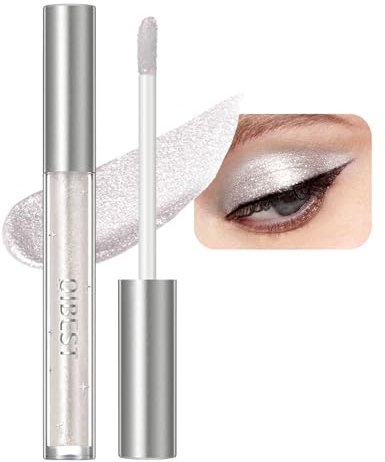 Glitzer Lidschatten, Lang Anhaltend Flüssiger Metallic Lidschatten, Feuchtigkeitsspendend Liquid Eyeshadow, Schnell Trocknend Leichte Textur Hoch Pigmentiert Schimmer Augen Make-Up (01#)