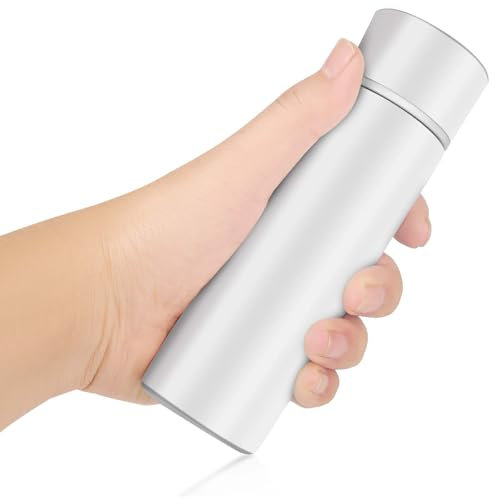 PENCHUAN Wasserflasche Edelstahl,150 ML Mini-Kaffee-Thermosflasche,Flasche für Heiße Getränke,Tragbar Kleine Thermosflasche,Getränk Wasserflasche Isolierte Tasse Getränk Wasserflasche (Weiß)