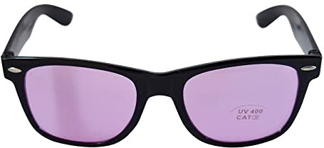 Komonee Black with Light Purple Lens Drifter Sunglasses Classic Style Retro Sun Shades Eye Glasses UV400 Protection Unisex For Men Women Golf Cycling Sports Fishing Travel