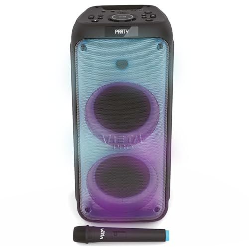 Vieta Pro Altavoz Portátil Bluetooth 5.3 Potente con 150W, 10H de Batería, Función Karaoke + 1 Micrófono, USB y TWS. Altavoz Inalámbrico Grande High Watts Party 11
