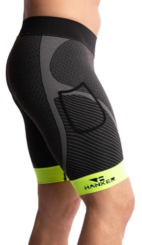 Malla Corta Compresión para Hombre con Tejido Termoregulador, Bolsillos Grandes y Costuras Planas. Ideal Running y Trail Running