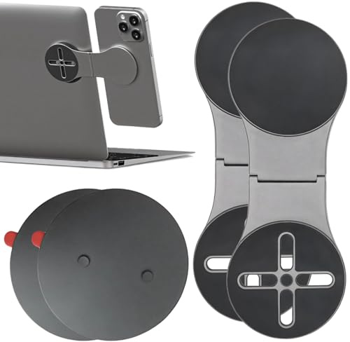 2 Pcs Foldable Phone Holder For Laptop, Detachable Screen Mount For Side Extension, Adsorptive Stand For Phones, Works On Desk, Wall, Car, And More