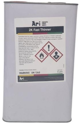 ARI 2K Fast Thinner – 5 Litre Can - High-Performance Paint Solvent – Ideal for 2K Lacquers, Primers & Clear Coats – Fast-Drying Formula – for Automotive & Industrial Use
