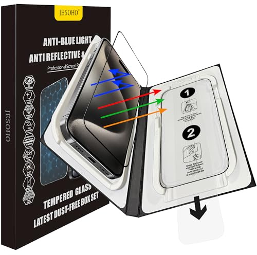 JESOHO Anti-Blue Light Screen Protector for iPhone 15 pro Max (6.7 inch)