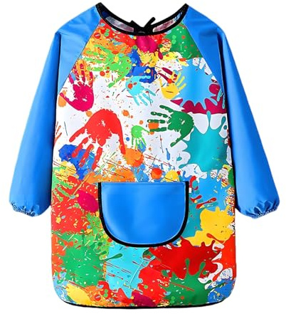 Snhauxinfa Malkittel Schule 1. Klasse,Malkittel Kinder 7-12 Jahre,Malschürze Malerkittel Mädchen,für Schürze Kind Wasserdicht,ab Junge Bastelschürze,Malen Apron Geschenke,Basteln Mit Malschürze