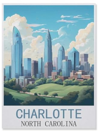 Jigsaw Puzzle 1000 Pieces，Charlotte North Carolina，Wood Adult Toys Decompression Game（38x52cm）-FL64
