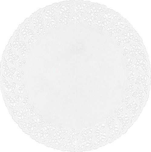 Duni Dessertteller, rund, weiß, klassisches Design, 6 Stück, ø 36 cm, Keramik, Handgemacht, Extra Large