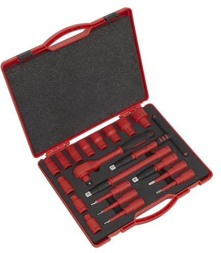 Sealey Ak7941 Insulated Socket Set 20Pc 1/2In Sq Dr 6Pt Walldrive Vde/Tuv/Gs