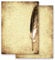20 Blatt Briefpapier Antik & History FEDER AUF ALTEM PAPIER - DIN A4 Format - Paper-Media