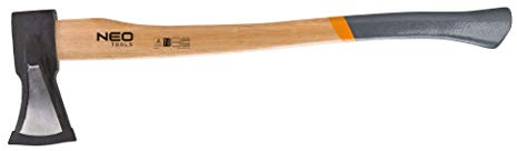 NEO TOOLS Axt, Hickory-Schaft, Schlagfläche zonenweise gehärtet, Verbindung