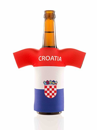 Flaschentrikot Kroatien - Flaschenkühler, Getränkekühler aus Neopren - Fanartikel und Partyspaß zum Grillen, Public Viewing und Feiern