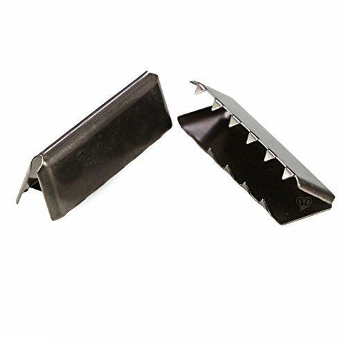 maDDma 10 Endstücke für Gürtel Gurte Bänder, 9x20-12x40mm Gürtelenden Endkappen