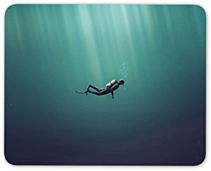 Destination Vinyl Ltd Underwater Diver Mouse Mat Pad Diving Scuba Dive Fun Gift Computer PC Gift #8123