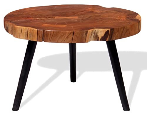 vidaXL Table Basse Salon Table Auxiliaire Bois d'Acacia Massif (55-60) x 40 cm
