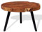 vidaXL Couchtisch Kaffeetisch mit massiver Akazienholz-Scheibe (55-60) x 40 cm