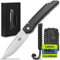 Wolfgangs CULTRO Zweihandmesser Klappmesser aus feinstem D2 Stahl - Legales Taschenmesser Klappmesser im zeitlosen Design - Outdoor Messer Survival - Klappmesser Outdoor inkl. Kydex Holster (Satin)