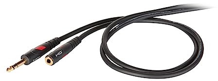 Proel DHG565LU5 - Cavo prolunga professionale bilanciato con connettori stampati Die Hard Gold jack 6,3 mm stereo Maschio a presa jack 6,3 mm stereo Femmina, Nero (DHG565LU5-5mt)