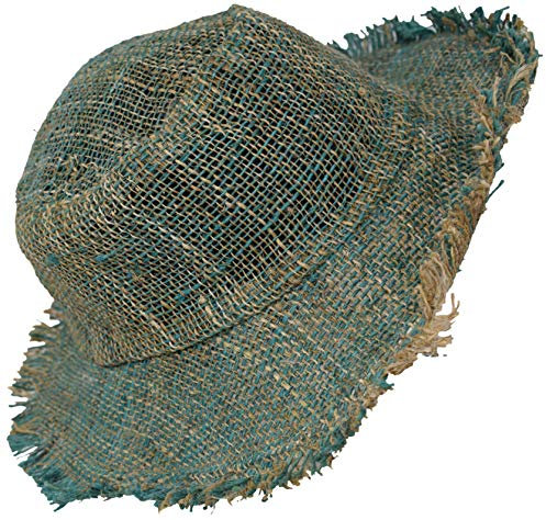 Gheri Sombrero de verano de paja natural 100% cáñamo para hombre, playa, navegante, Panamá, ala ancha, vacaciones de verano, A, talla única