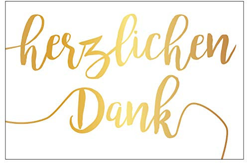 10 Stück Premium Dankeskarten (Klappkarten) mit Umschlägen, Danke, Dankeschön, Karten, Dankekarten, Hochzeit, Geburt, Baby, Taufe, Abschied, Geburtstag, Jubiläum