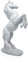 LEPENDOR Stehendes Pferd Harz Statue für Home Decor Tier Ornament Skulptur, Harz Statue geflochtenes Pferd mit Bedeutung des Erfolgs - Weiß
