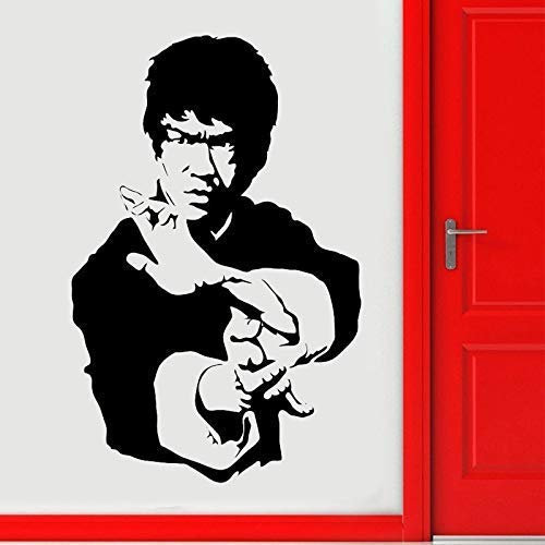 Bruce Lee Wand Vinyl Aufkleber Film Schauspieler Vinyl Aufkleber Martial Artist Home Decor 42X65Cm