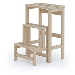 Colombo Sgabello ribaltabile in legno di faggio