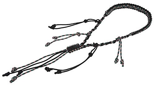 so 3Colors Portable Duck Call Lanyard, Nylon Duck Goose Call Lanyard Geflecht Paracord für die Jagd im Freien Mit 12 Schlaufen(Schwarz)