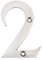 Nutfield Hardware 3 Inch / 75mm House Numbers Polished Chrome Door Numbers Screw Fixed Mailbox Office Hotel House Door Number 2 with Mounting Screws for Walls, Doors, and Gates