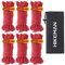 HIKEMAN 5mm Reflektierend Abspannseile Seil - Schnüre Seile Leichte Abspannleine Zeltschnur mit Aluminum Seilspanner für Zelt Zeltplane Camping (Rot)