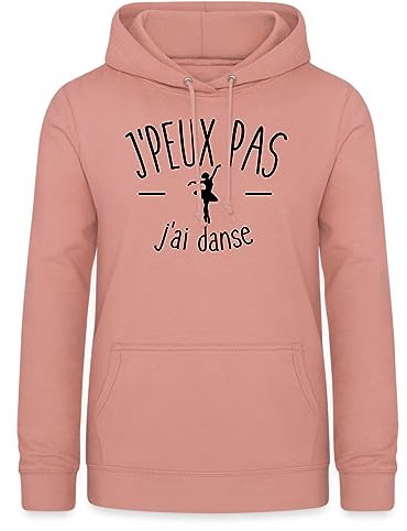 Spreadshirt Je Peux Pas J'Ai Danse Ballet Sweat À Capuche Femme, S, Rose poudré