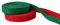 Weihnachts-Twill-Klebeband, 4.5 m, rotes und grünes Fischgrätenmuster, 100 % Baumwolle, Schrägband zum Nähen, Heimwerken, Heimdekorationen, Geschenkverpackungen, Tragetaschengurt (rot/grün, 9.5 mm)