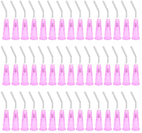 Ago di erogazione della punta smussata del gomito: 100PCS 18G Dentale Pre- Bent Irrigazione Punte monouso Strumento di pulizia orale Aghi compositi