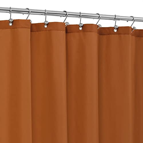 ALYVIA SPRING Extra langer Stoff-Duschvorhang, wasserdicht, weich und leicht, XL-Duschvorhang mit 3 Magneten, maschinenwaschbar, 183 x 213 cm, Burnt Orange