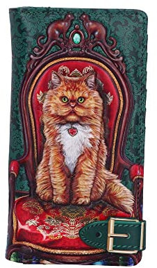 Nemesis Now Lisa Parker Mad About Cats Geldbörse mit Prägung, Grün, 18,5 cm
