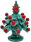 Sicilia Bedda - ALBERO DI NATALE IN CERAMICA DI CALTAGIRONE - Prodotto realizzato interamente a Mano (Altezza 15 Centimetri, Decoro Rosso)