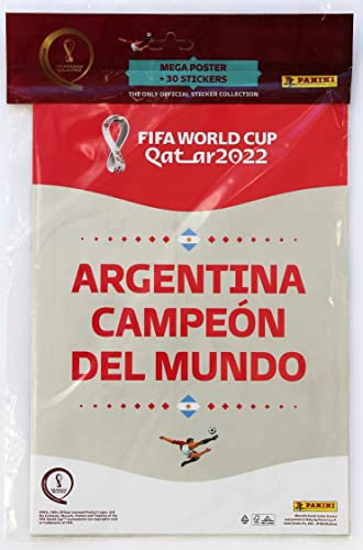 Panini World Cup 2022 Sticker - Winner-Poster Set Argentinien inklusive 30 Sticker komplett - Messi Champion WM