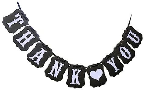 MERRYHAPY Danke-papier-wimpelkette Hochzeitsparty-dekoration 9 Banner Mit Band Satz Für Feiern Und Zeremonien