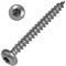 SCREW REBEL Rundkopf Holzschraube Edelstahl A2-3,5 x 35 mm, 500 Stück Vollgewinde mit ETA Zulassung, TX10 - Linsenkopf V2A