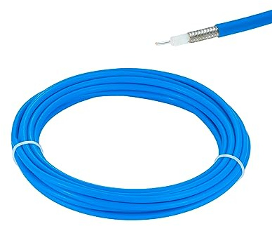 Vecys 16.4ft/5m RG402 Semi-Flexibles RF Koaxialkabel RG402 .141” Kabel mit FEP Blauem Mantel
