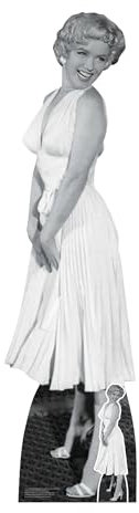 Star Cutouts SC2383 Marilyn Monroe Cocktailkleid, Pappausschnitt, ideal für Geburtstage, Partys und Geschenke, Weiß/Elfenbein
