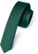 Enlision Cravate Vert Foncé Homme Cravate Fine 4CM Slim Cravates en Soie de Couleur Unie Mariage Fête Travail avec Boîte