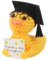 Abitur 2025 Geschenke, Glücksbringer Prüfung Geschenk, Schultüte, Pocket Hug Gestrickte Ente, Motivationsgeschenke, Viel Glück Prüfung - Positive Kartoffel Ersatz